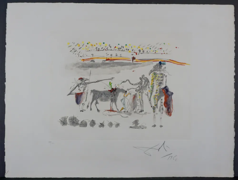 Grabado Dali - Tauramachie Surrealiste The Parrots