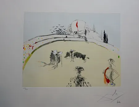 Grabado Dali - Tauromachie Surrealiste Bullfight With Drawer