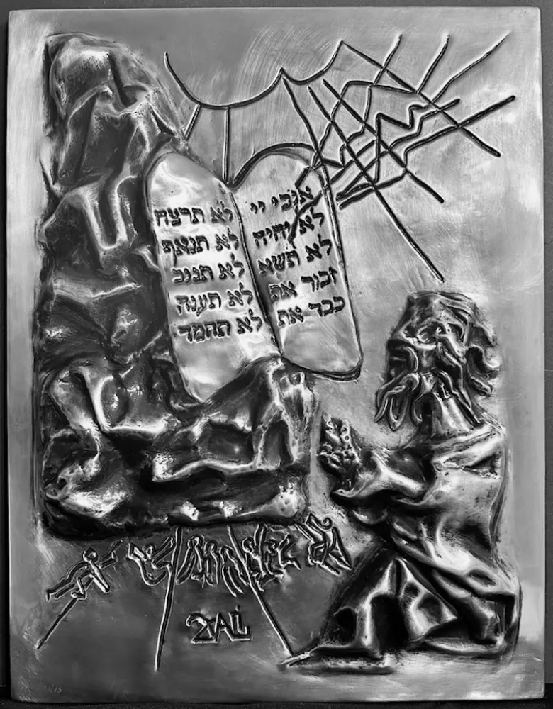 Relieve Dali - The 10 Commandments Platinum Bas Relief