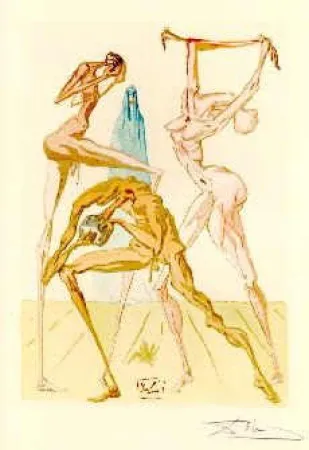 Litografía Dali - The Divine Comedy - Hell - Chant 19