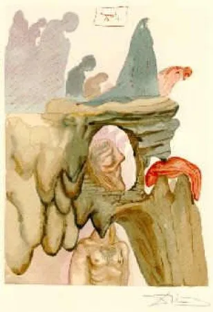 Litografía Dali - The Divine Comedy - Hell - Chant 22