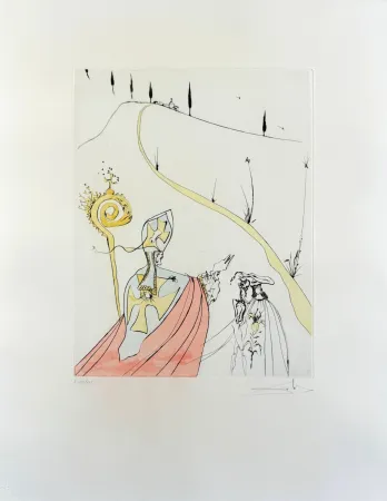 Aguafuerte Dali - The Divine Love of Gala