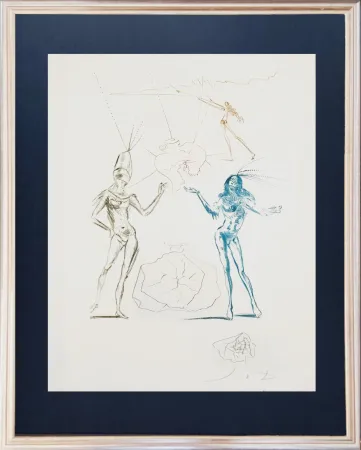 Aguafuerte Dali - The Doomed Lovers