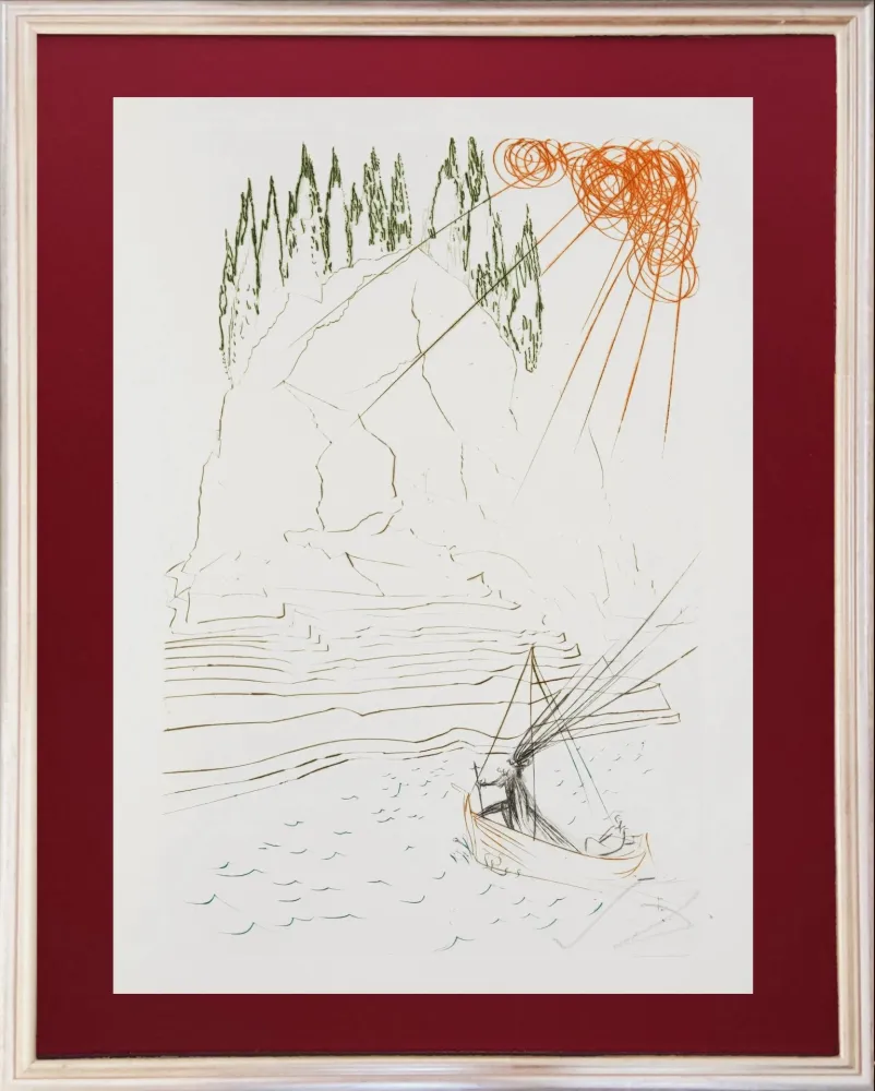 Aguafuerte Dali - The Fight with Sir Morhault