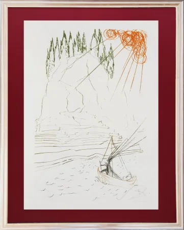 Aguafuerte Dali - The Fight with Sir Morhault