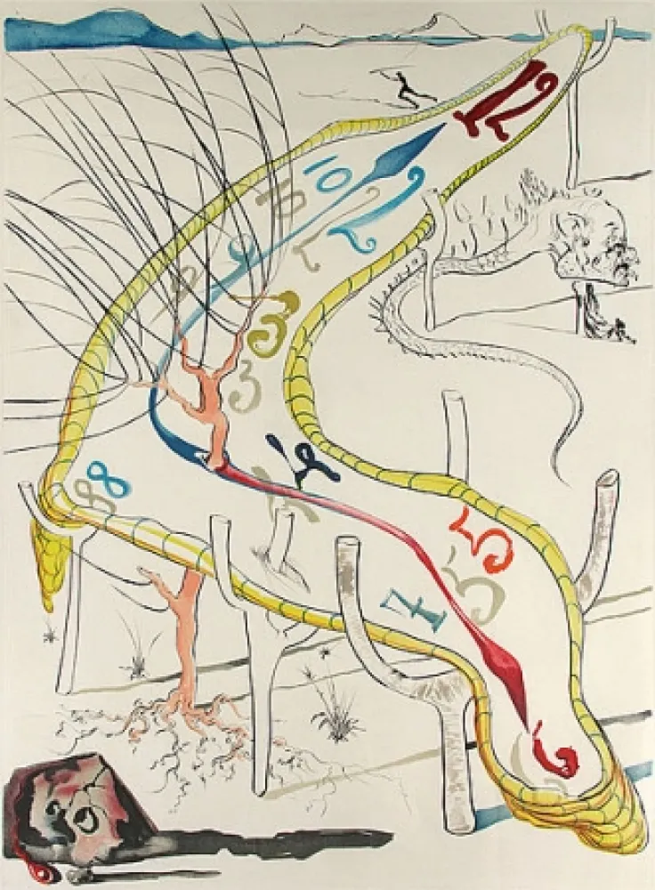 Grabado Dali - The frozen watches of space time