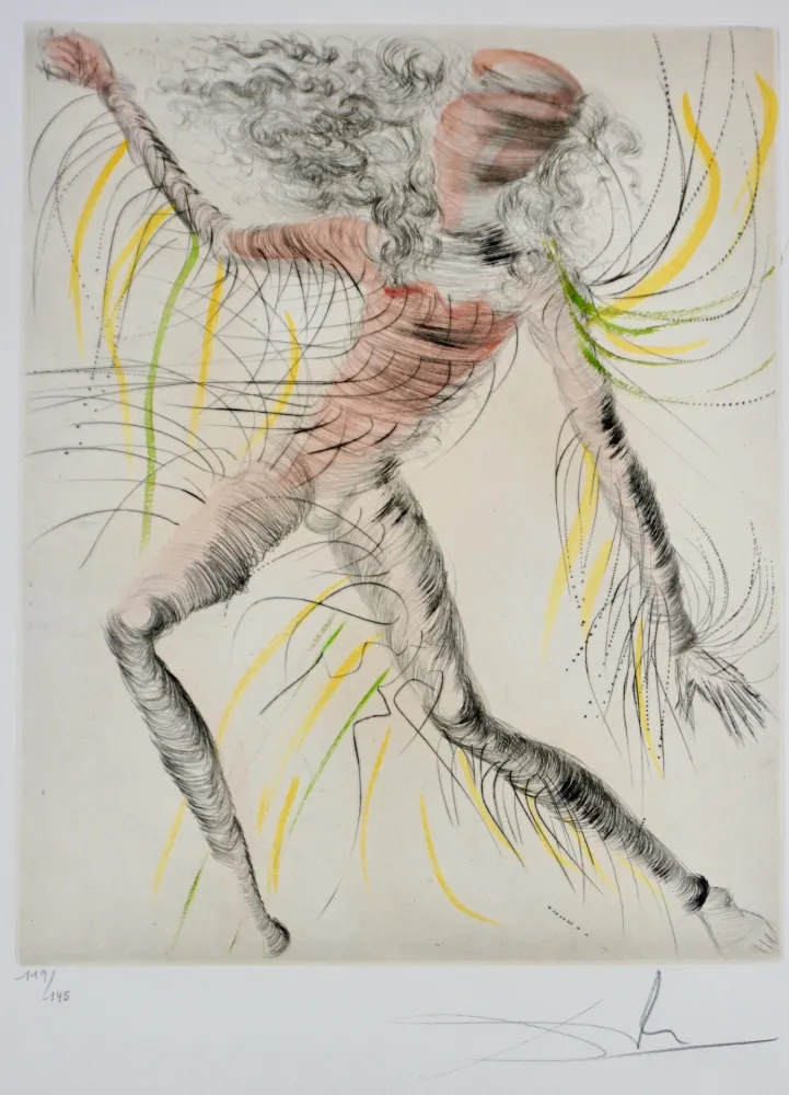 Grabado Dali - The Hippies The Cosmonaut