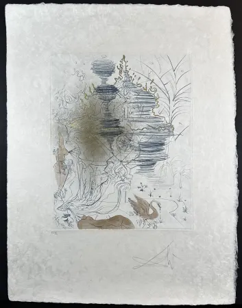 Grabado Dali - The Hippies The Pagoda