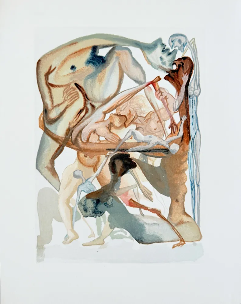 Grabado En Madera Dali - The Inferno, Canto 11 - On the Edge of the Seventh Circle