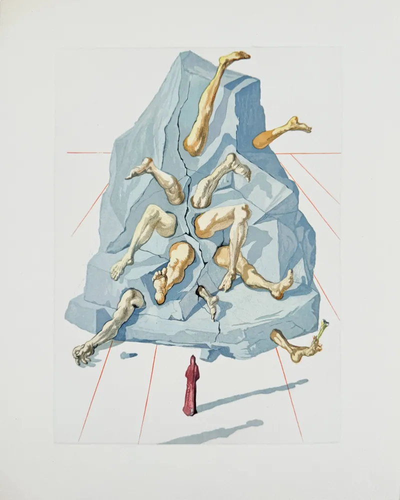 Grabado En Madera Dali - The Inferno, Canto 19 - The Simonists