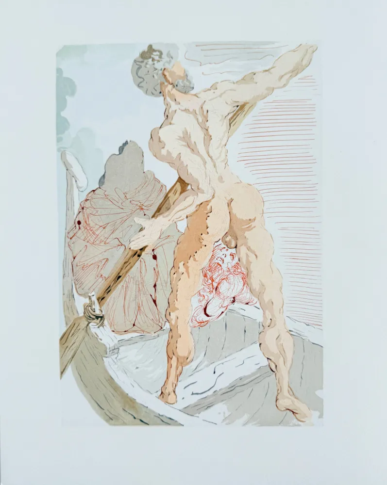 Grabado En Madera Dali - The Inferno, Canto 2 - Virigil comforts Dante