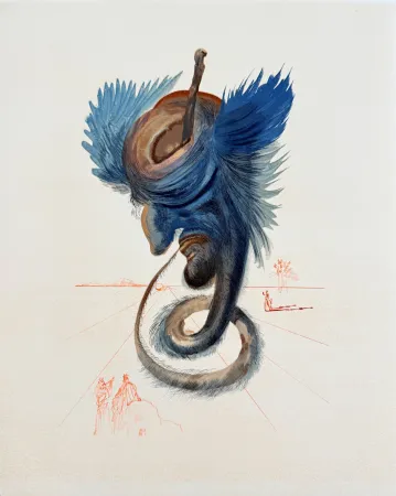 Grabado En Madera Dali - The Inferno, Canto 20 - Devins et sorciers