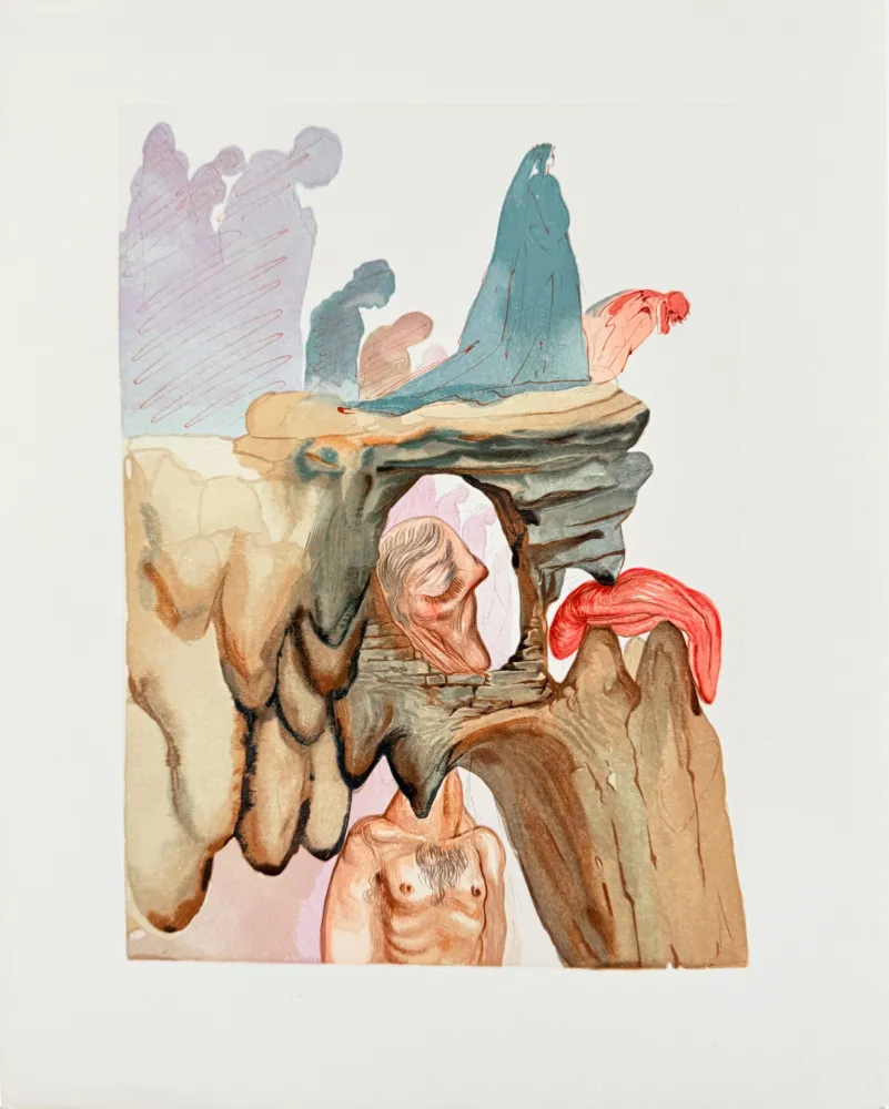 Grabado En Madera Dali - The Inferno, Canto 22 - The Liars