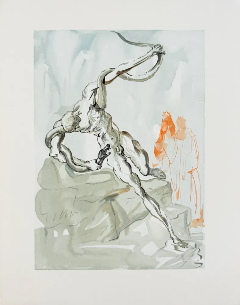 Grabado En Madera Dali - The Inferno, Canto 24 - Les Voleurs