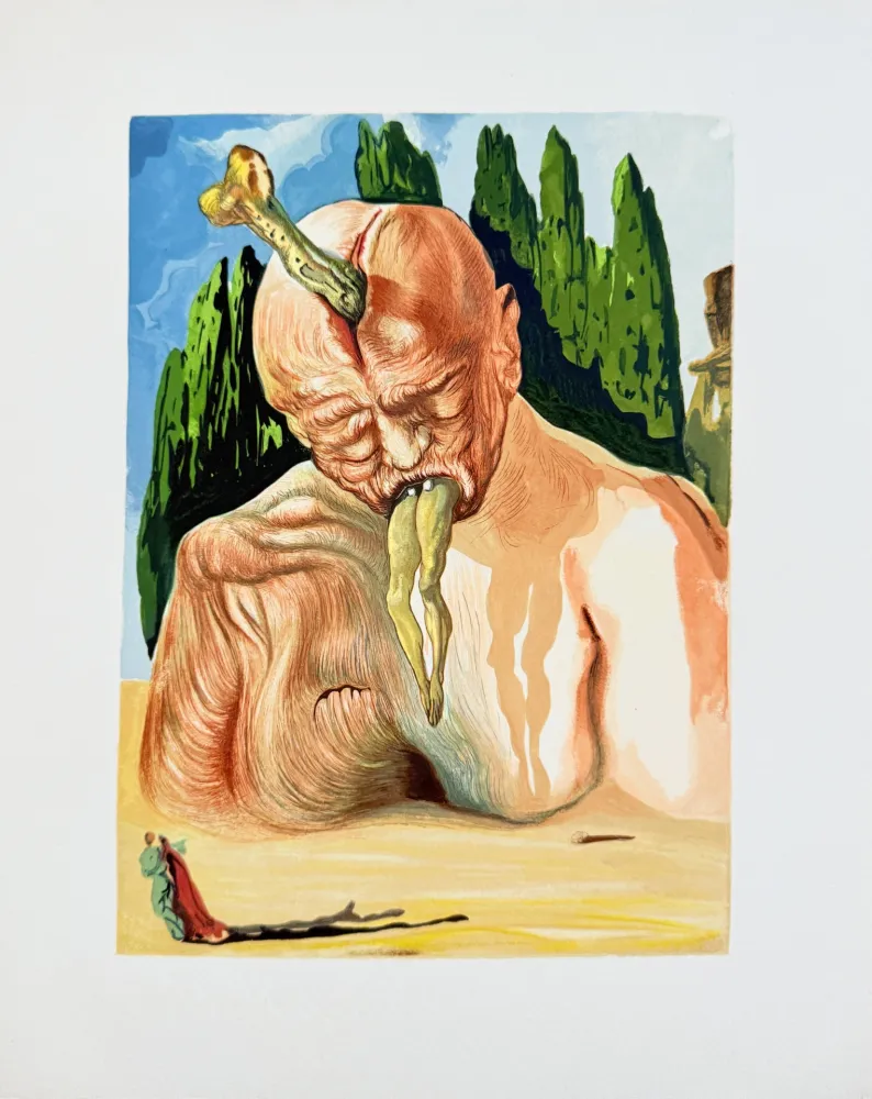 Grabado En Madera Dali - The Inferno, Canto 27 - Un diable logicien