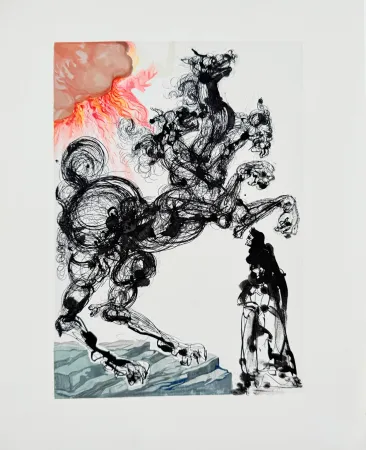 Grabado En Madera Dali - The Inferno, Canto 6 - Cerberus