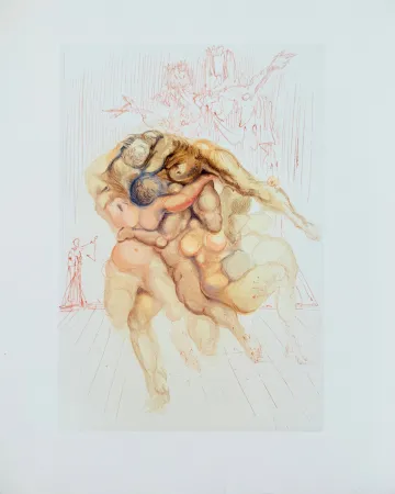 Grabado En Madera Dali - The Inferno, Canto 8 - The Angry Ones