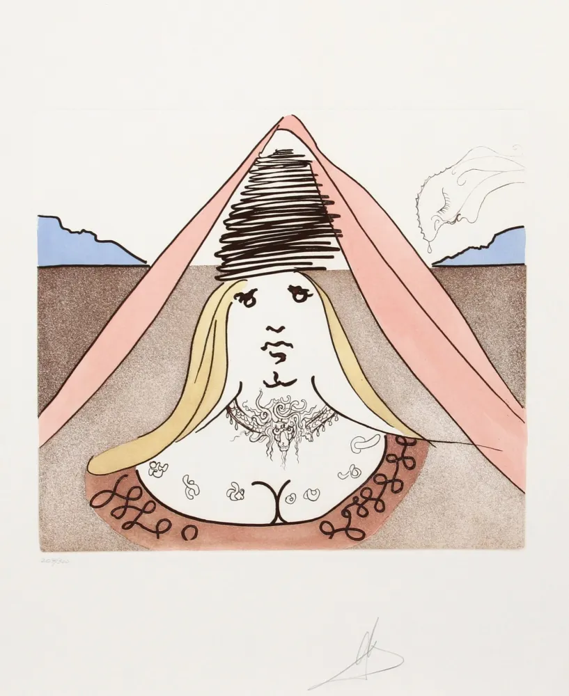 Grabado Dali - The Lady Dulcinea from Historia de Don Quichotte de la Mancha