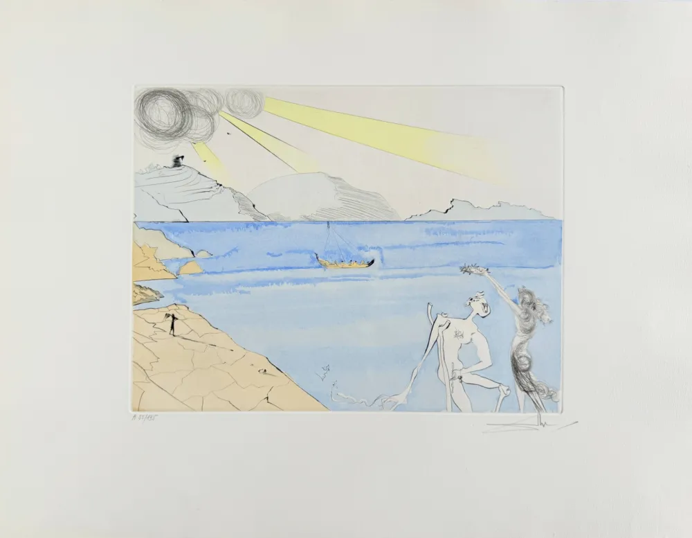 Aguafuerte Dali - The Laurels of Happiness