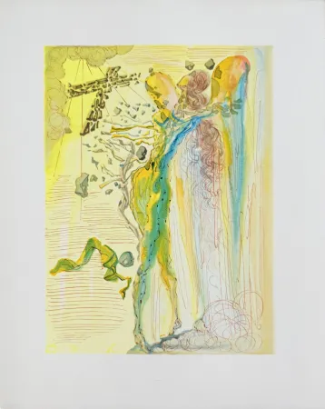 Grabado En Madera Dali - The Paradise, Canto 12 - L'Eclat des corps glorieux