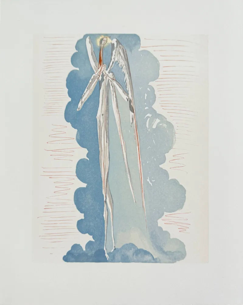 Grabado En Madera Dali - The Paradise, Canto 22 - The Angel of the Seventh Sphere