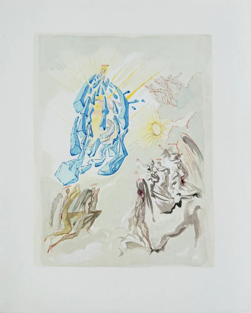 Grabado En Madera Dali - The Paradise, Canto 26 - Dante Recovers his Sight