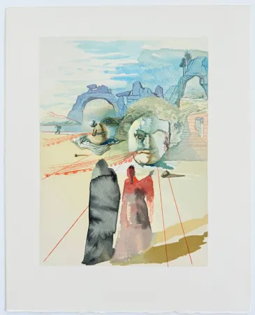 Grabado En Madera Dali - The Purgatory, Canto 20 - Avarice and Prodigality