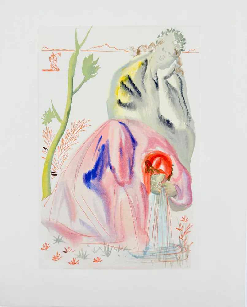 Grabado En Madera Dali - The Purgatory, Canto 21 - The Source