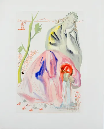 Grabado En Madera Dali - The Purgatory, Canto 21 - The Source