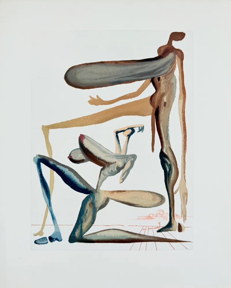 Grabado En Madera Dali - The Purgatory, Canto 22 - Prodigality