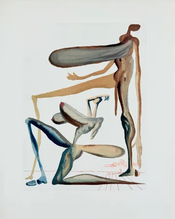 Grabado En Madera Dali - The Purgatory, Canto 22 - Prodigality