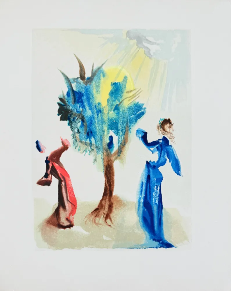 Grabado En Madera Dali - The Purgatory, Canto 24 - The Tree of Penitence