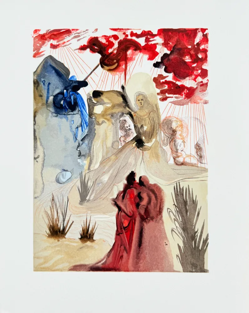 Grabado En Madera Dali - The Purgatory, Canto 28  - The Divine Forest