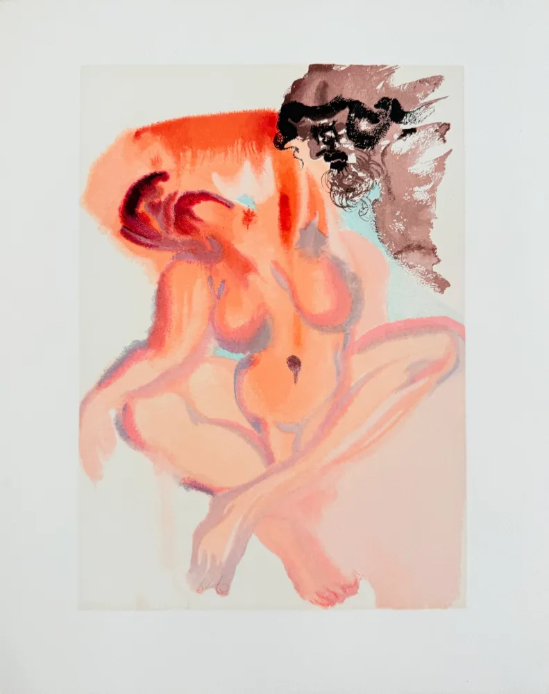 Grabado En Madera Dali - The Purgatory, Canto 3 - The Indolent Ones