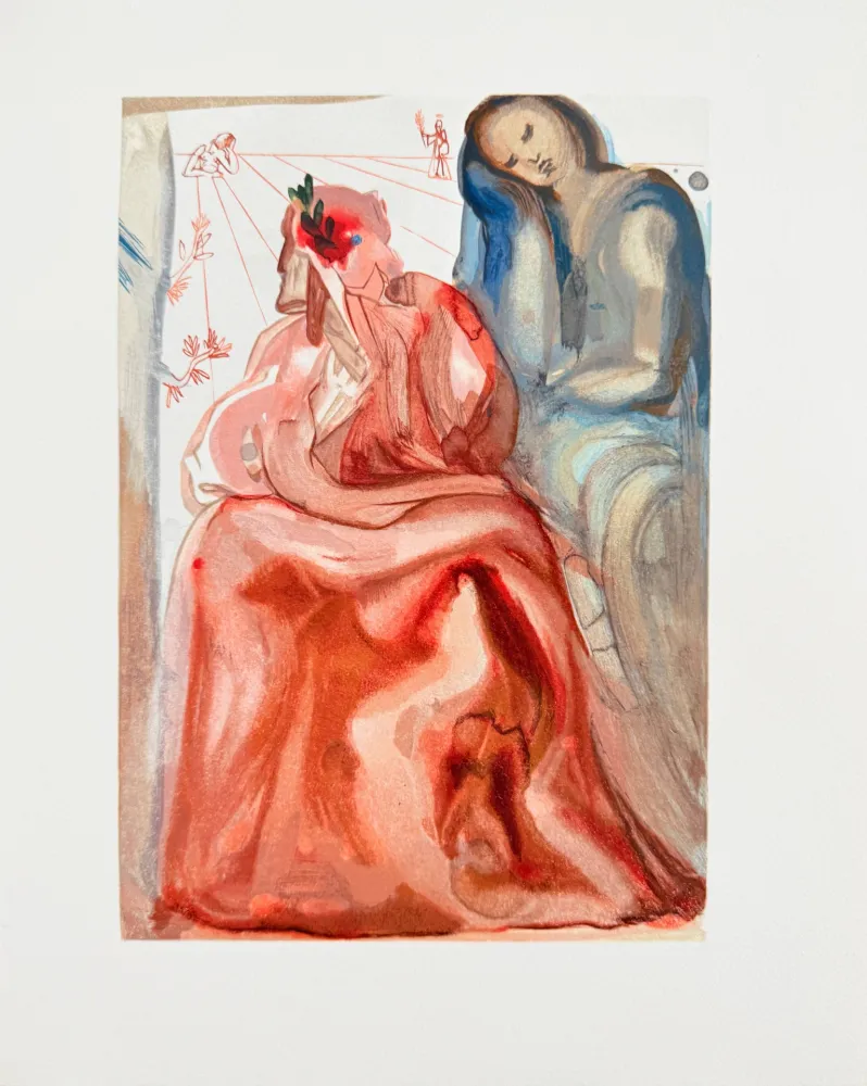 Grabado En Madera Dali - The Purgatory, Canto 31 - Dante's Confession