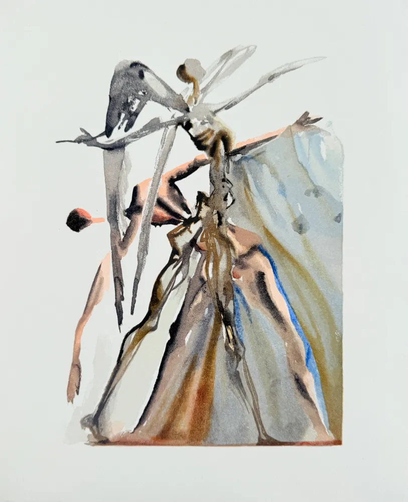 Grabado En Madera Dali - The Purgatory, Canto 4 - The Negligent Ones