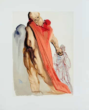 Grabado En Madera Dali - The Purgatory, Canto 5 - Virgil's Reproaches