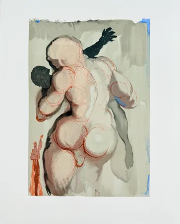 Grabado En Madera Dali - The Purgatory, Canto 6 - Les Morts par violence