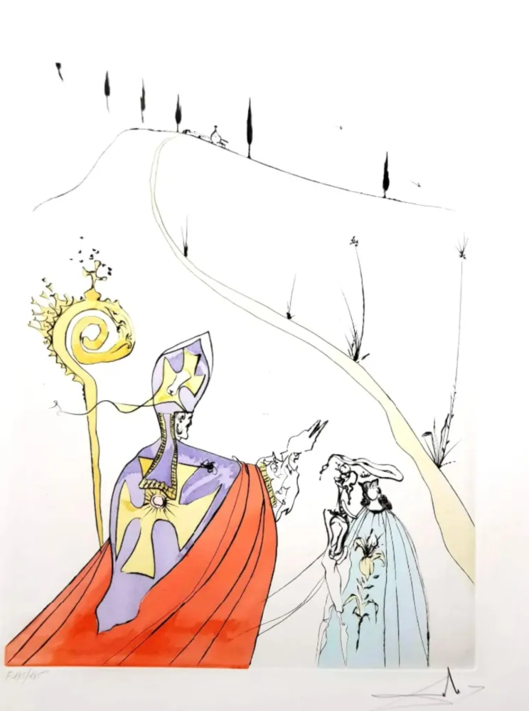 Grabado Dali - The Sacred Love of Gala