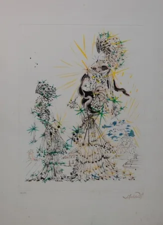 Aguafuerte Dali - The scarf