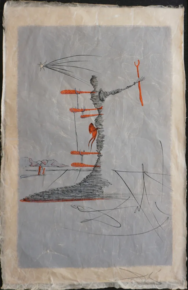 Litografía Dali - The Woman in The Cosmos Dominating The World