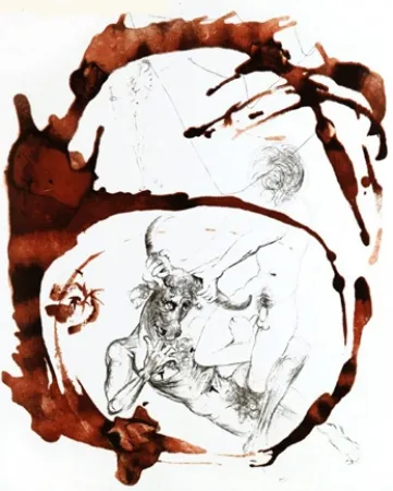 Grabado Dali - Thesee et le Minotaure (Theseus and the Minotaur)