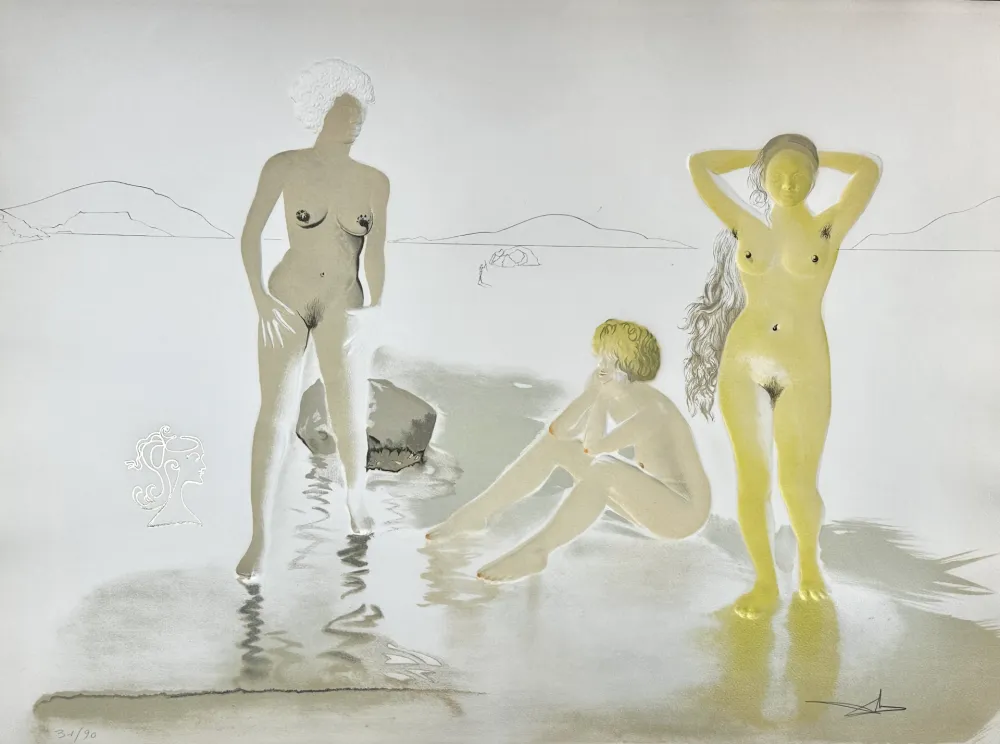 Grabado Dali - Three Graces of Cova d'or