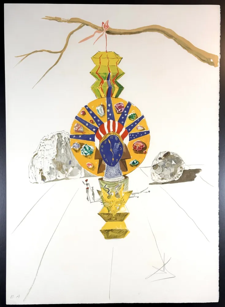 Litografía Dali - Time American Clock