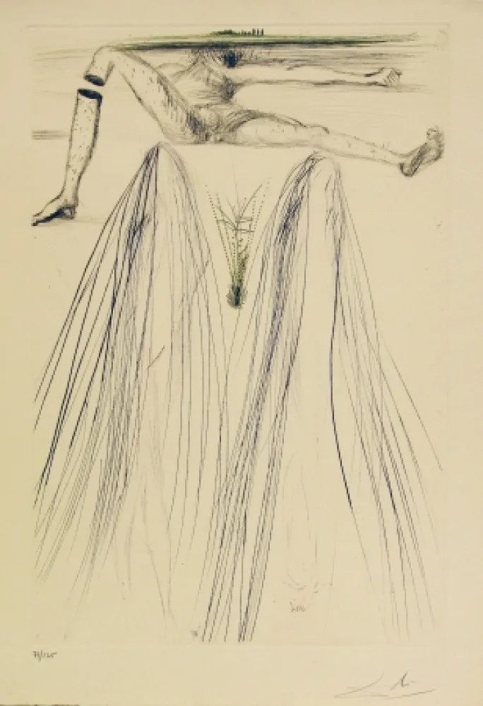 Aguafuerte Y Aguatinta Dali - Tristan et Iseult - The Giant Beliagog