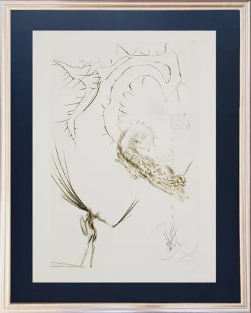 Aguafuerte Dali - Tristram and the Dragon