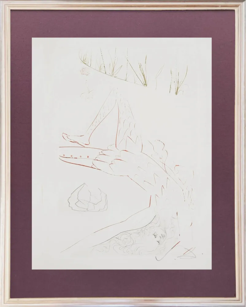 Aguafuerte Dali - Tristram Wounded