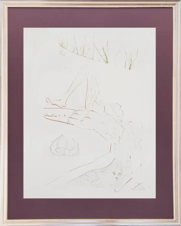 Aguafuerte Dali - Tristram Wounded