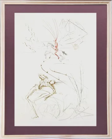 Aguafuerte Dali - Tristram's Last Fight