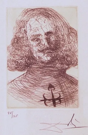 Grabado Dali - Velazquez, from Five Spanish Immortals Series